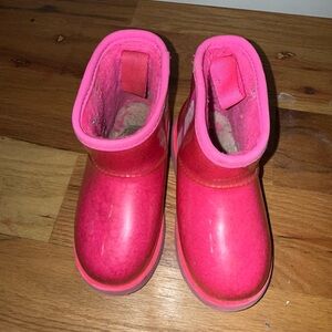 UGG Kids Vibrant Pink Rain Boots